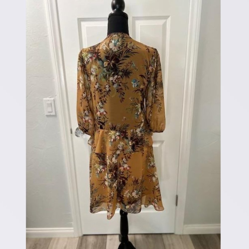 Anthropologie Printed Flutter-Sleeve Shirtdress by dRA - Size Small - Picture 7 of 8